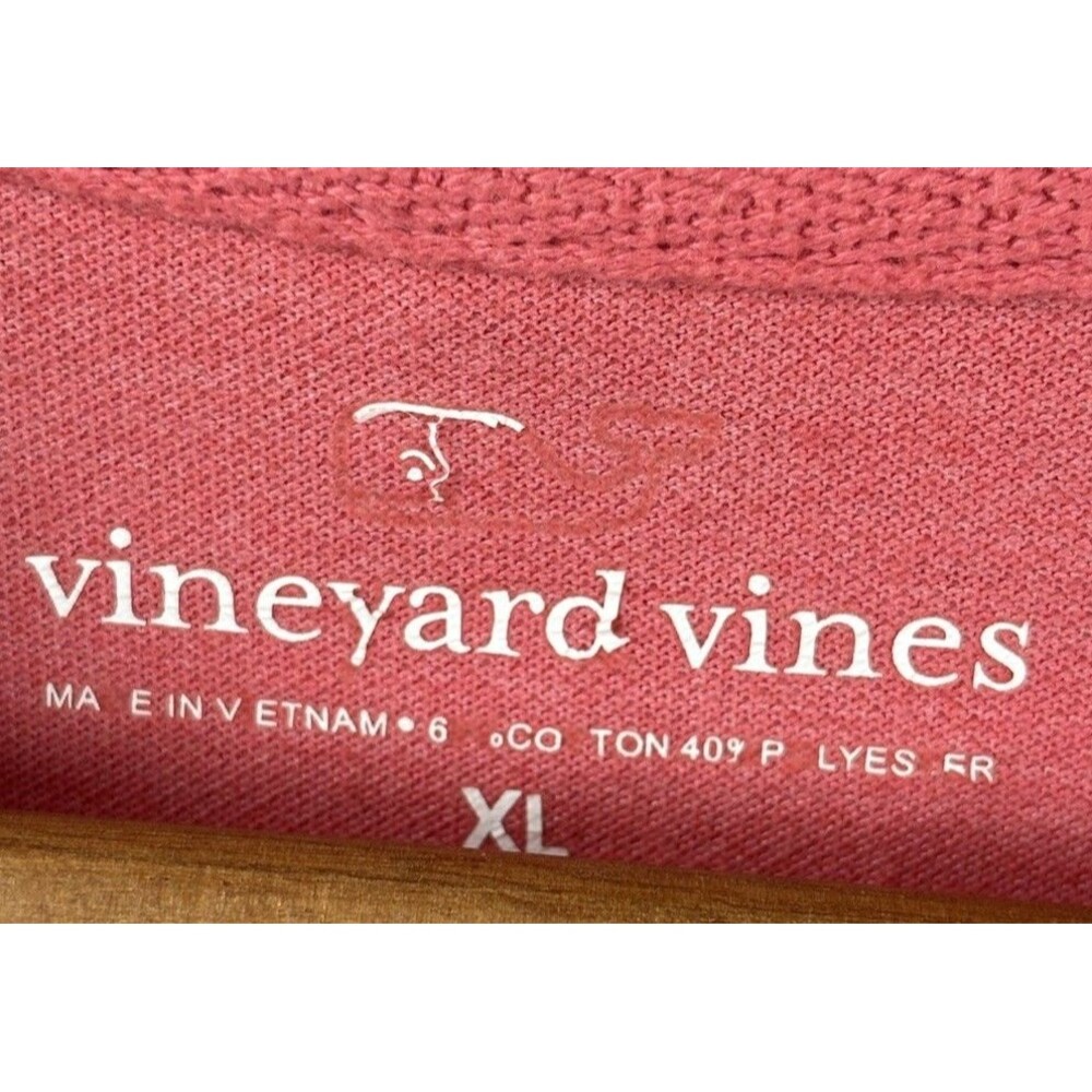 Vineyard Vines Collared Shirt - Adult XL Pink Fuchsia Cotton/Polyester Blend - Picture 4 of 4